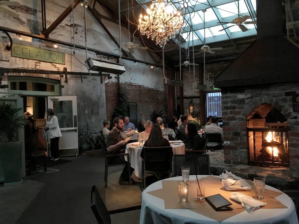 Dinner by the fireplace at Celedon. Discover 15 picture perfect reasons to visit Napa, California - one of the most famous wine regions in the world. And for more travel tips and wanderlust inspiration follow The Scenic Suitcase on Pinterest!