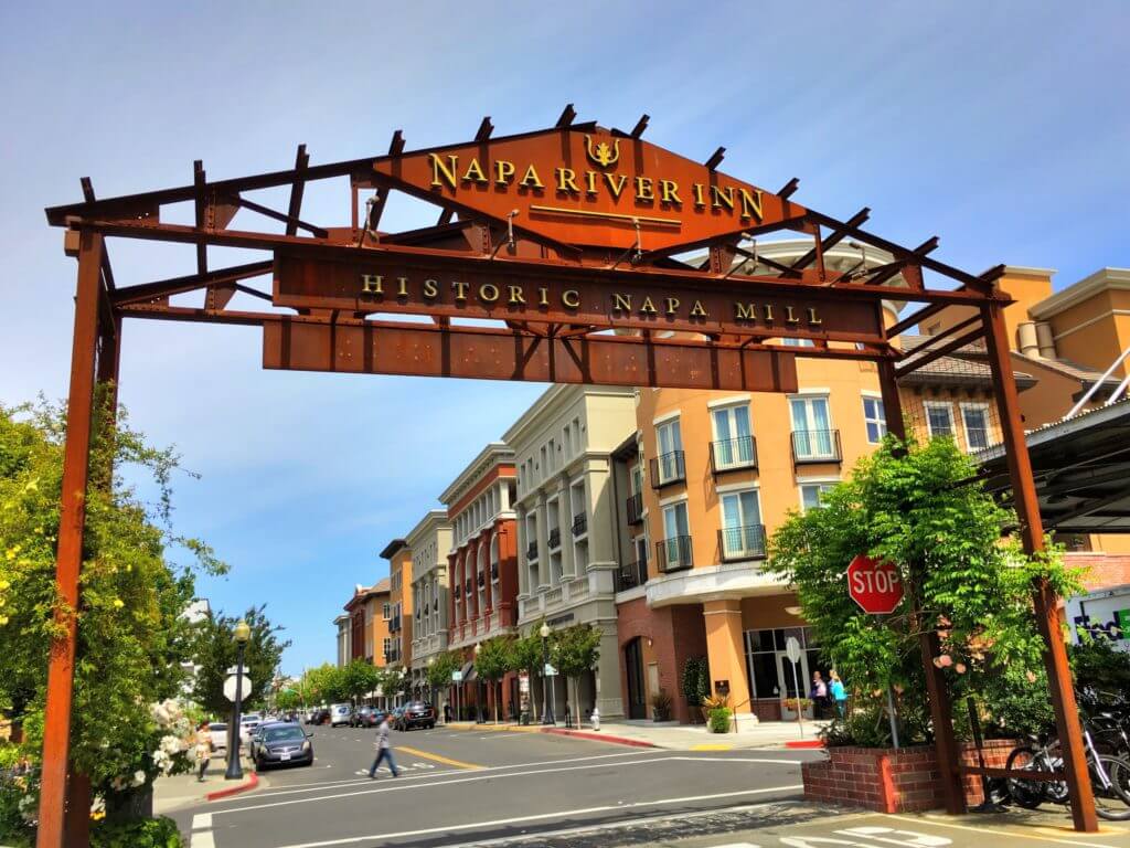 The Napa Mill shops and restaurants. Discover 15 picture perfect reasons to visit Napa, California - one of the most famous wine regions in the world. And for more travel tips and wanderlust inspiration follow The Scenic Suitcase on Pinterest!