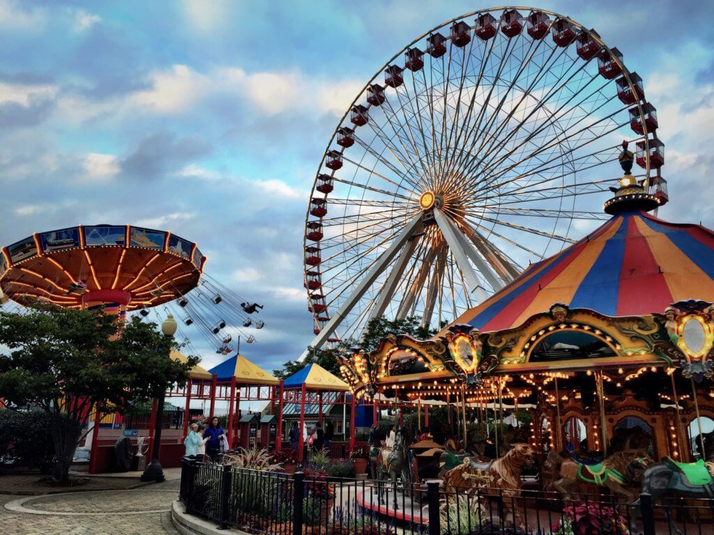 The Navy Pier ferris wheel and carousel. Discover 12 picture perfect reasons to visit Chicago, Illinois. For more travel tips and wanderlust inspiration follow The Scenic Suitcase on Pinterest!