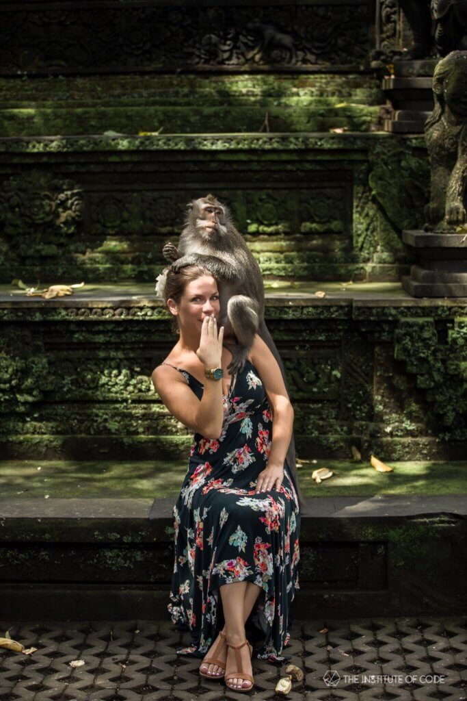Hanging out with monkeys in Ubud's Sacred Monkey Forest. Discover 27 picture perfect things to see in Bali, Indonesia. And for more travel tips and wanderlust inspiration, follow The Scenic Suitcase on Pinterest!