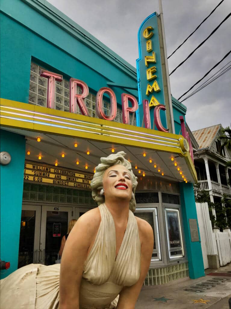 A Marilyn Monroe statue outside the Tropic Cinema. Discover 12 picture perfect reasons to visit Florida. And for more travel tips and wanderlust inspiration follow The Scenic Suitcase on Pinterest!