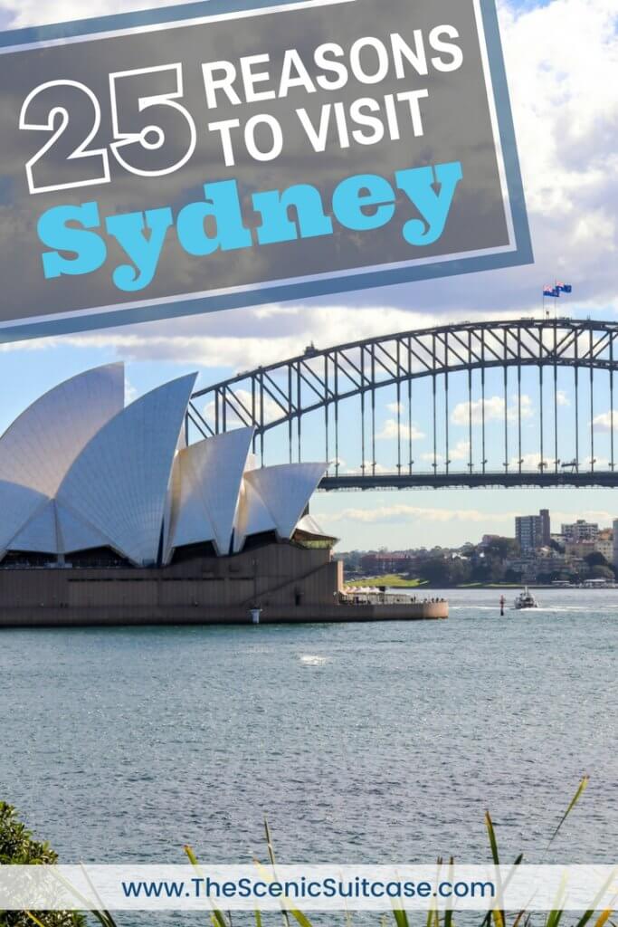 Discover 25 reasons to visit Sydney, Australia. And for more travel tips and wanderlust inspiration follow The Scenic Suitcase on Pinterest!