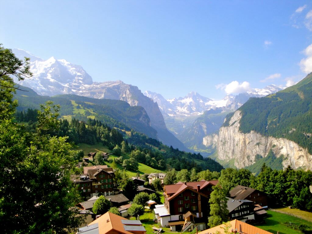 The high Swiss mountain town of Wengen, Switzerland. Discover 5 of Europe's most charming villages! And for more travel tips and wanderlust inspiration, follow The Scenic Suitcase on Pinterest!