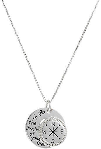 Carry your wanderlust close your heart with this unique sterling silver two-piece necklace. Discover the best gifts for travelers on the market today!
