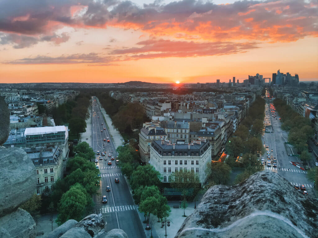 A stunning orange sunset from the top of the Arc de Triomphe in Paris. There are so many benefits to traveling beyond beautiful pictures and a sun-kissed tan. Find out 7 astonishing ways travel changes you for the better like little else in life can. And for more travel tips and wanderlust inspiration follow The Scenic Suitcase on Pinterest!