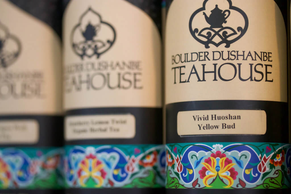 Teas for sale in colorful jars. Discover the fascinating history and stunning beauty of the Boulder Dushanbe Teahouse. Learn why it's one place in Colorado you simply can't miss! And for more travel tips and wanderlust inpiration follow The Scenic Suitcase on Pinterest!