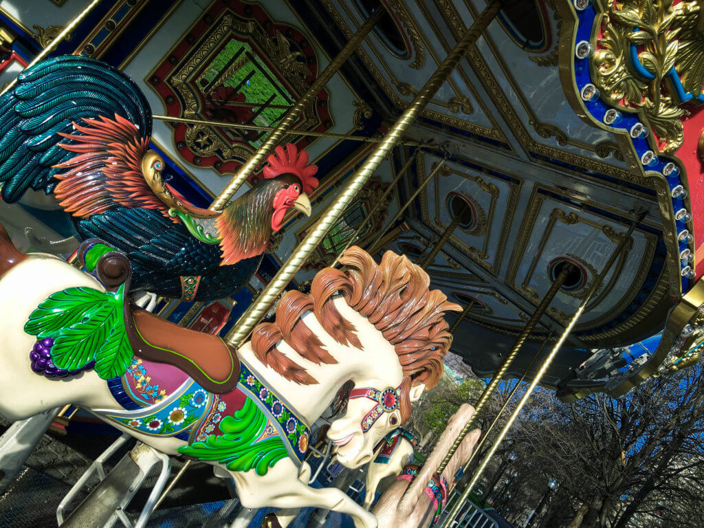 A colorful horse and rooster on a carousel. Discover the picture perfect reasons to visit Boston, Massachusetts. From historic landmarks to local favorites, this is what you shouldn't miss on your trip to Beantown. And for more wanderlust inspiration and travel tips follow The Scenic Suitcase on Pinterest!