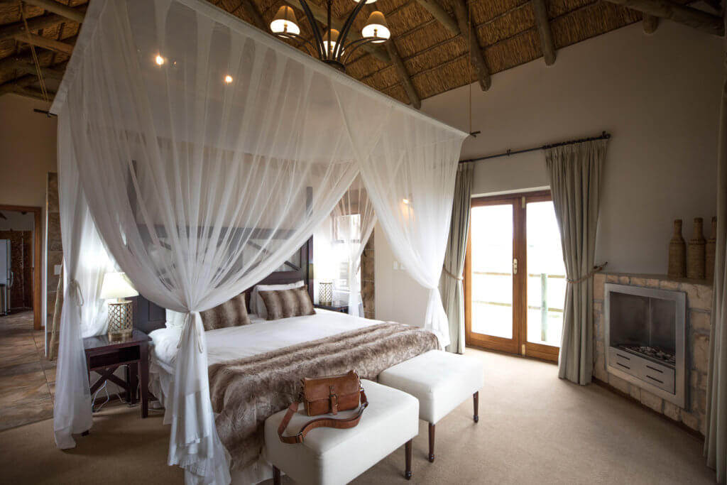 A luxurious room at Gondwana. An African safari at the Gondwana Game Reserve should be at the top of your bucket list! From luxuriously appointed rooms to stunning wildlife, it's an experience everyone should have when visiting South Africa. And for more travel tips and wanderlust inspiration, follow The Scenic Suitcase on Pinterest!