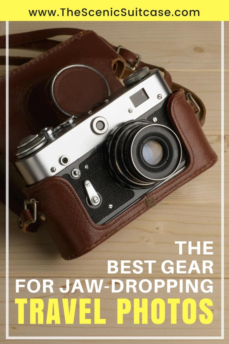 Find all the essential travel photography gear for any shutterbug with a serious case of wanderlust in this travel photography gift guide. Everything you could possibly need to take your photos to the next level! And for more travel tips follow The Scenic Suitcase on Pinterest!