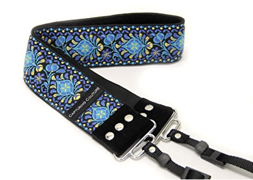 Guitar strap-looking camera strap. Find all the essential travel photography gear for any shutterbug with a serious case of wanderlust in this travel photography gift guide. Everything you could possibly need to take your photos to the next level! And for more travel tips follow The Scenic Suitcase on Pinterest!