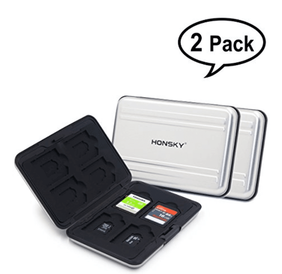 2 pack of memory card holders. Find all the essential travel photography gear for any shutterbug with a serious case of wanderlust in this travel photography gift guide. Everything you could possibly need to take your photos to the next level! And for more travel tips follow The Scenic Suitcase on Pinterest!