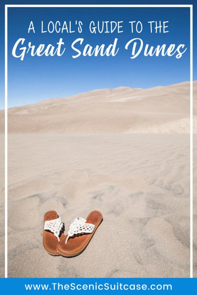 Get the inside scoop about visiting the Great Sand Dunes from a Colorado local. From where to find them to tips when you get there, this guide has it all! And for more travel tips and wanderlust inspiration, follow The Scenic Suitcase on Pinterest!