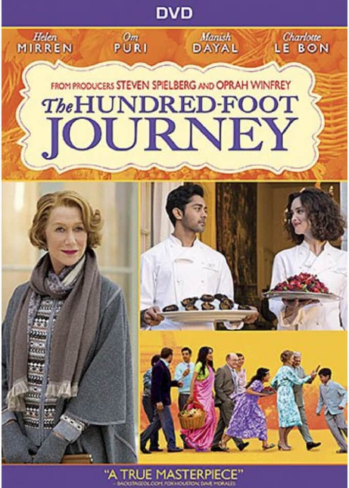The Hundred-Foot Journey movie cover. Discover the top 10 best wanderlust inspiring movies of all time. From recent hits to lesser known gems sure to have you reaching for your suitcase. And for more wanderlust inspiration and travel tips, follow The Scenic Suitcase on Pinterest!
