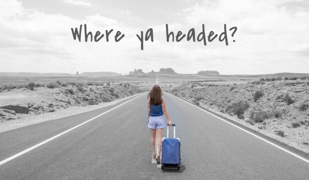 Where ya headed destinations page on The Scenic Suitcase