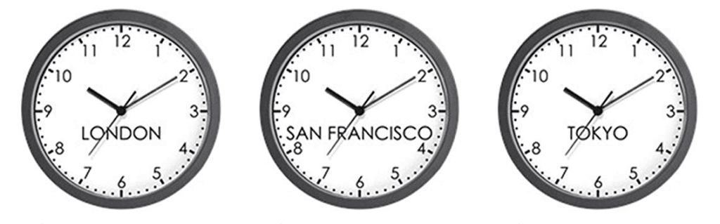 Three black and white clocks featuring different times for London, San Francisco and Tokyo. Stylish, afforable, and fun travel inspired home decor that's perfect for anyone with a serious case of wanderlust. Find that perfect accent for your home! And for more travel tips and wanderlust inspiration, follow The Scenic Suitcase on Pinterest!