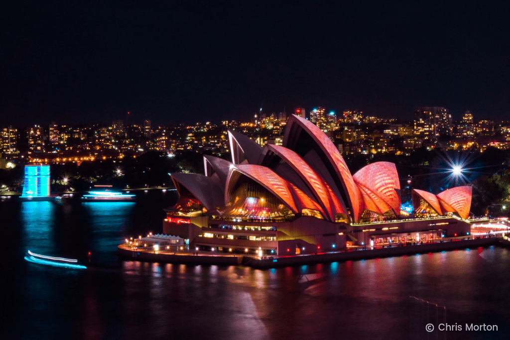 Sydney Opera House illuminated during Vivid Sydney. #vividsydney #vivid