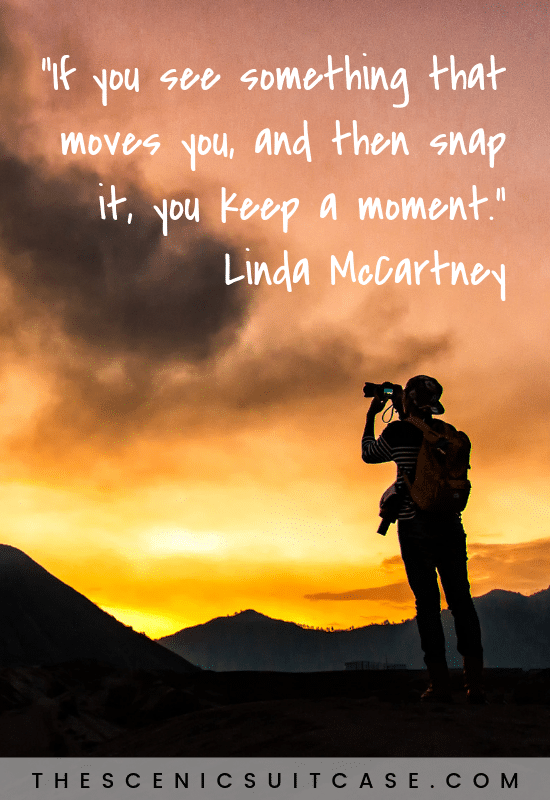 “If you see something that moves you, and then snap it, you keep a moment.”  – Linda McCartney
