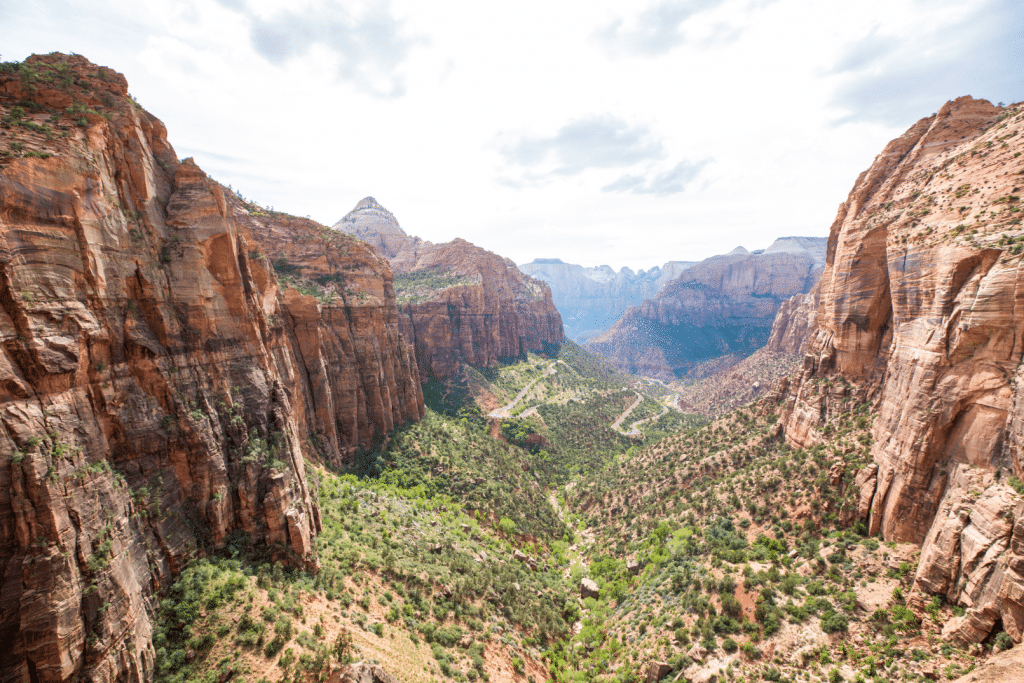 Zion canyon overlook.