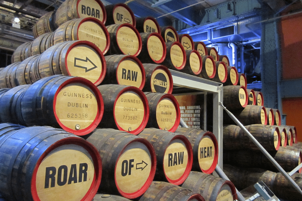A barrel display at the Guinness Storeroom. #GuinnessStorehouse