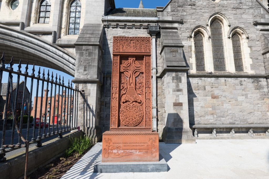 A rust colored stone pallette. #ChristChurchCathedral