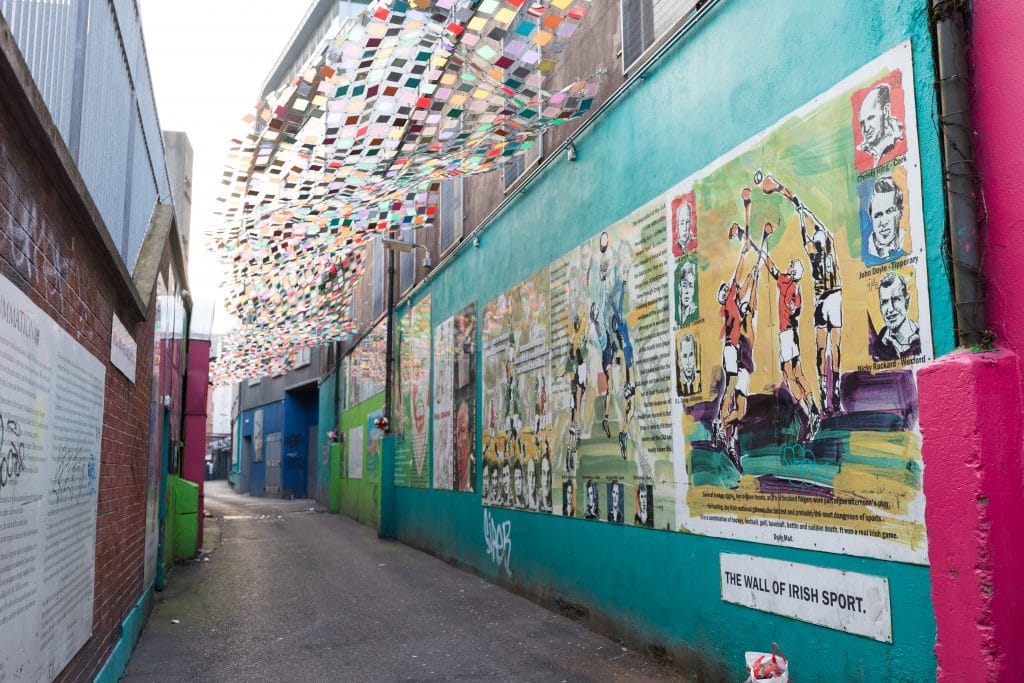 Colorful street art in an alley in Dublin. #Dublin