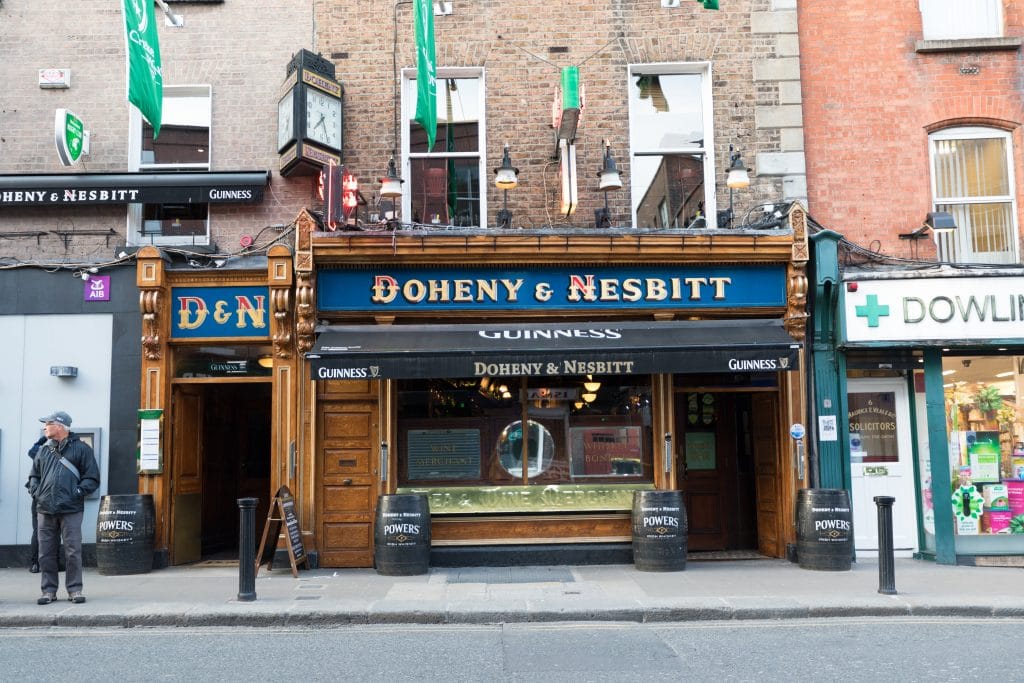 The exterior of Doheny & Nesbitt in Dublin. One of the most delicious reasons to visit Dublin. #DohenyandNesbitt
