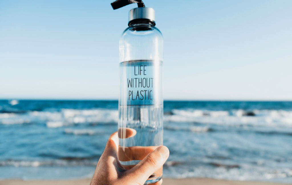 A reusalbe water bottle is a travel essential for the digital nomad who cares about their carbon footprint.