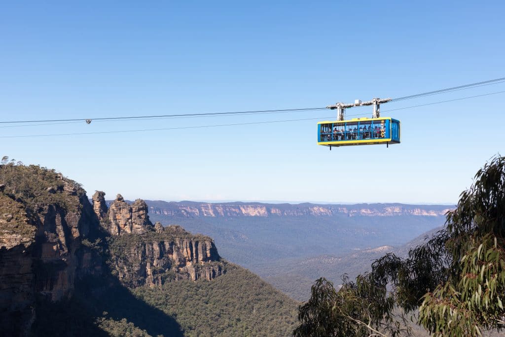 A hanging cable car in the Blue Mountains of Australia. One of the picture perfect moments of 2019. #bluemountains
