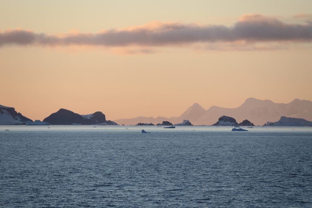 Midnight sun in Antarctica. #antarctica