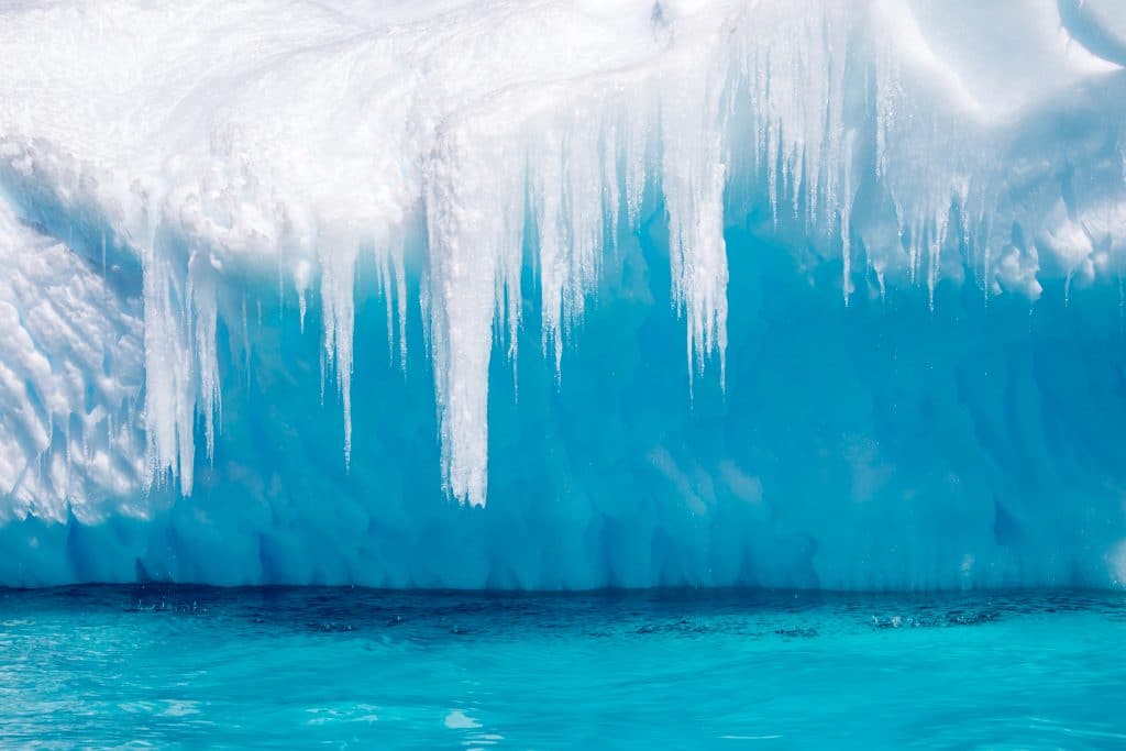 Icycles off an iceberg in Antarctica. #antarctica