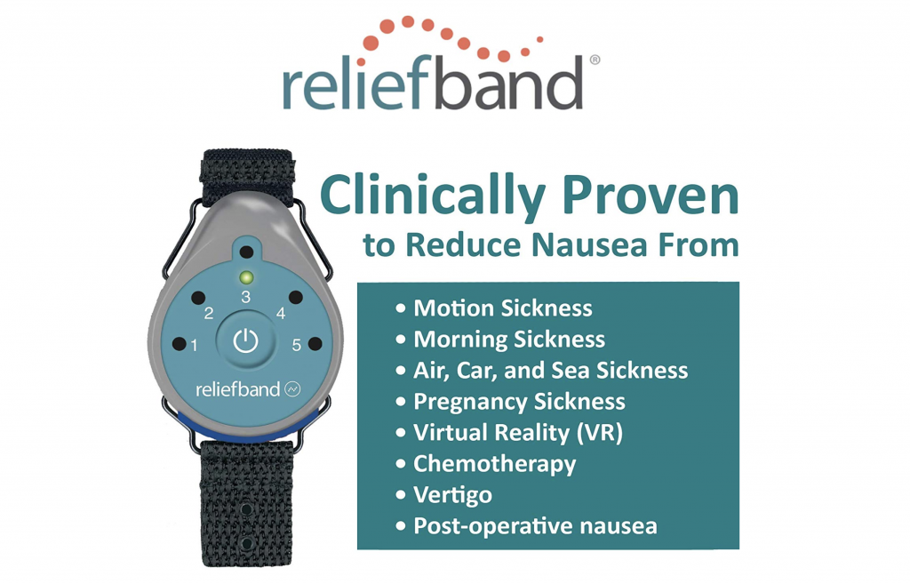 Buy a Relief Band to help with the symptoms of seasickness. It's a miracle worker!