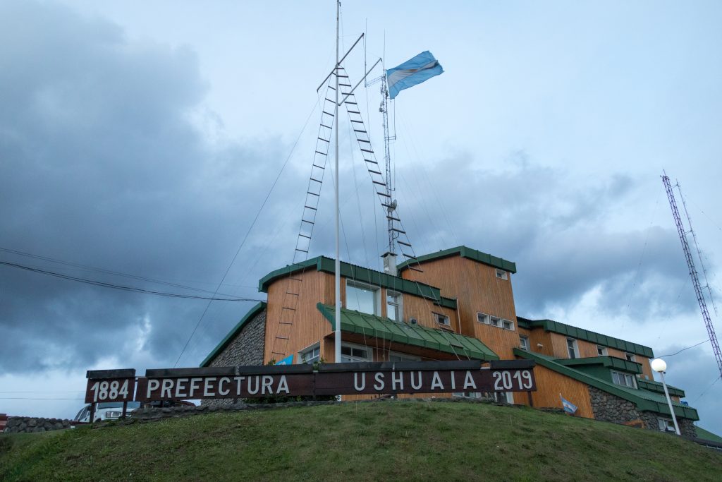 The naval center at the top of a hill in Ushuaia, Argentina. #ushuaia