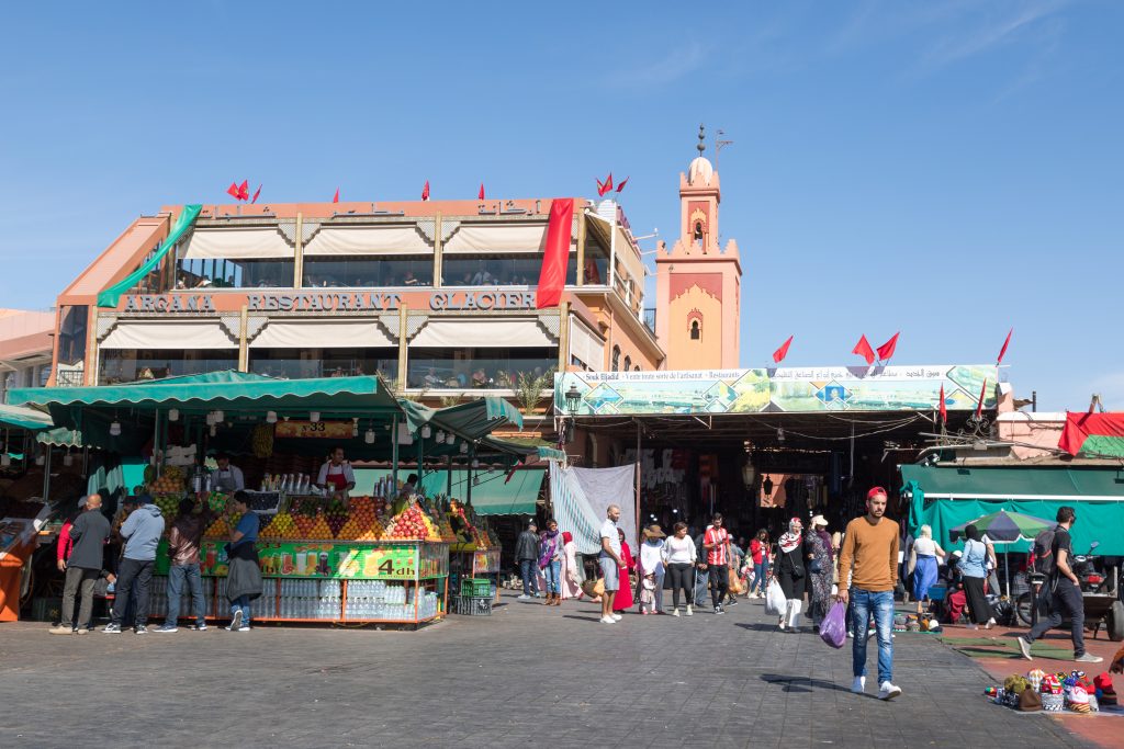 The Jama El f'na market square in Marrakesh. #marrakesh #jamaelfna