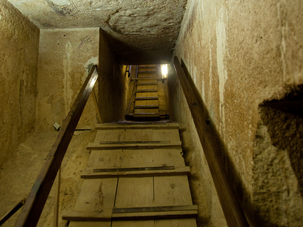 Inside the Great Pyramids in Egypt.