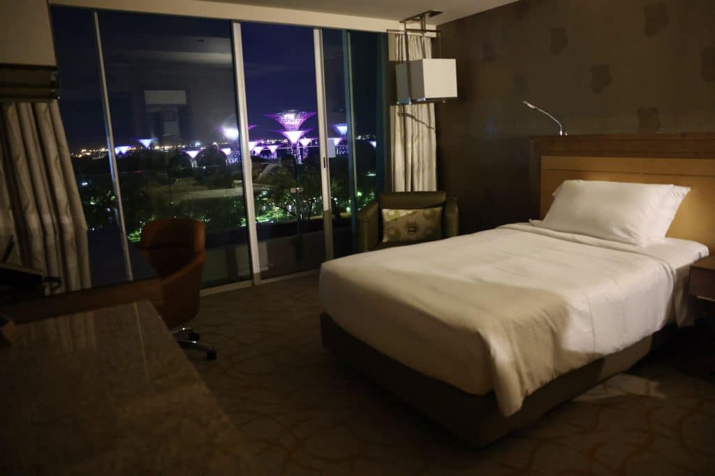 A room facing the Supertree Grove at the Marina Bay Sands.