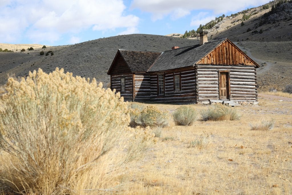 A log cabin in Bannack, Montana.