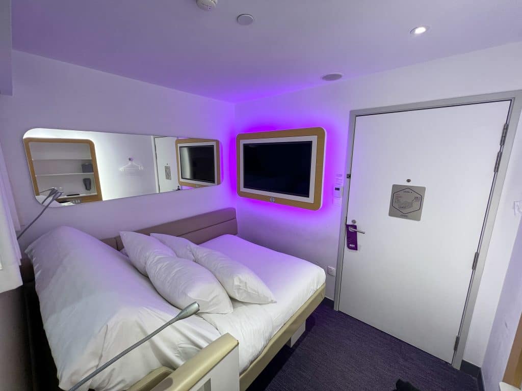 A room at the Yotel Air in Changi Airport.
