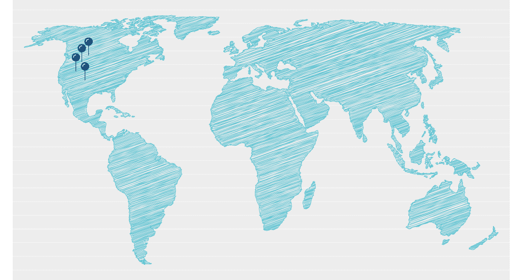 Map of 2020 travels