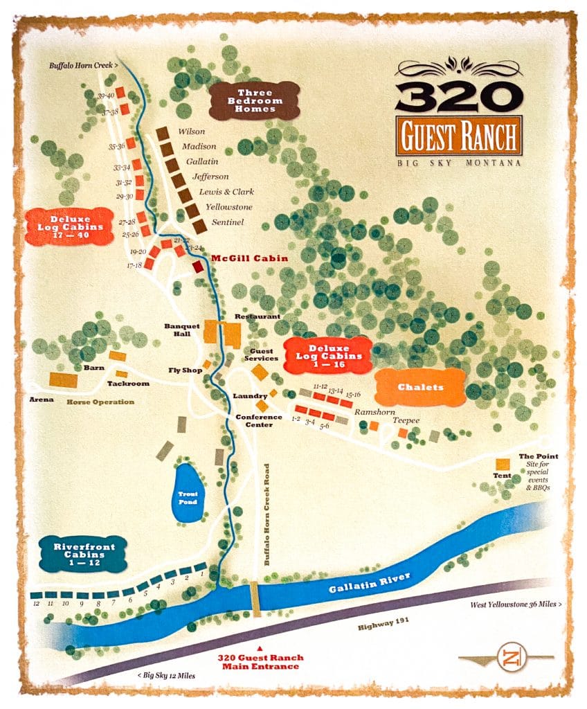 A map of the 320 Guest Ranch. #320guestranch