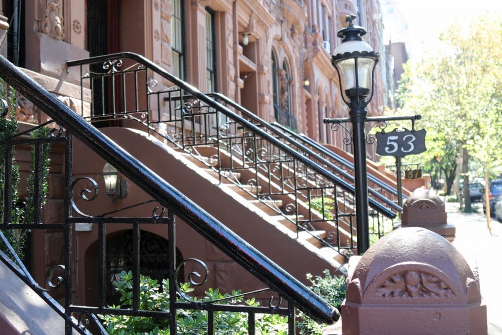 A brownstone in New York City.