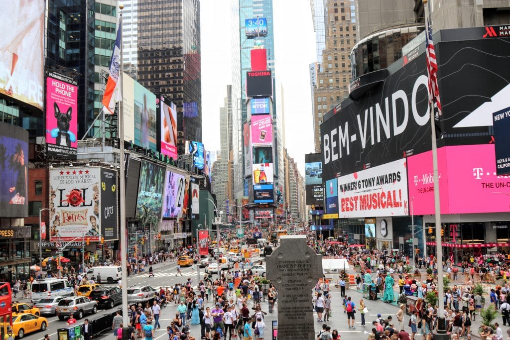 Times Square in New York City.