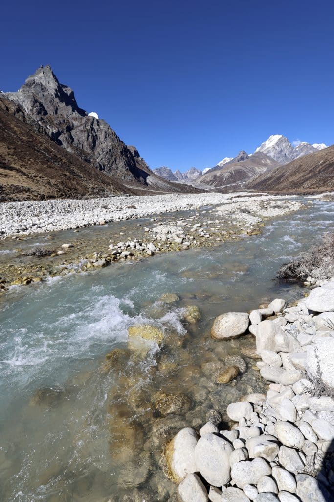A riverbed near Mount Everest Base Camp.
