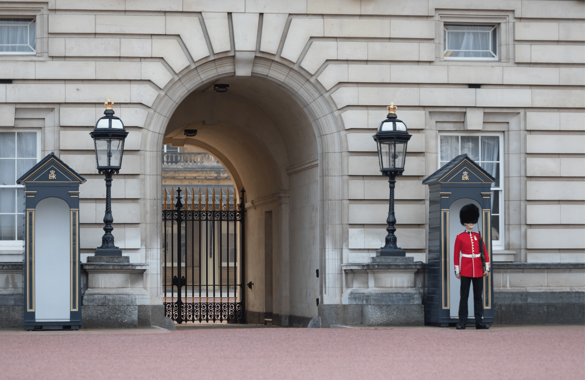 Guards at Buckingham Palace.