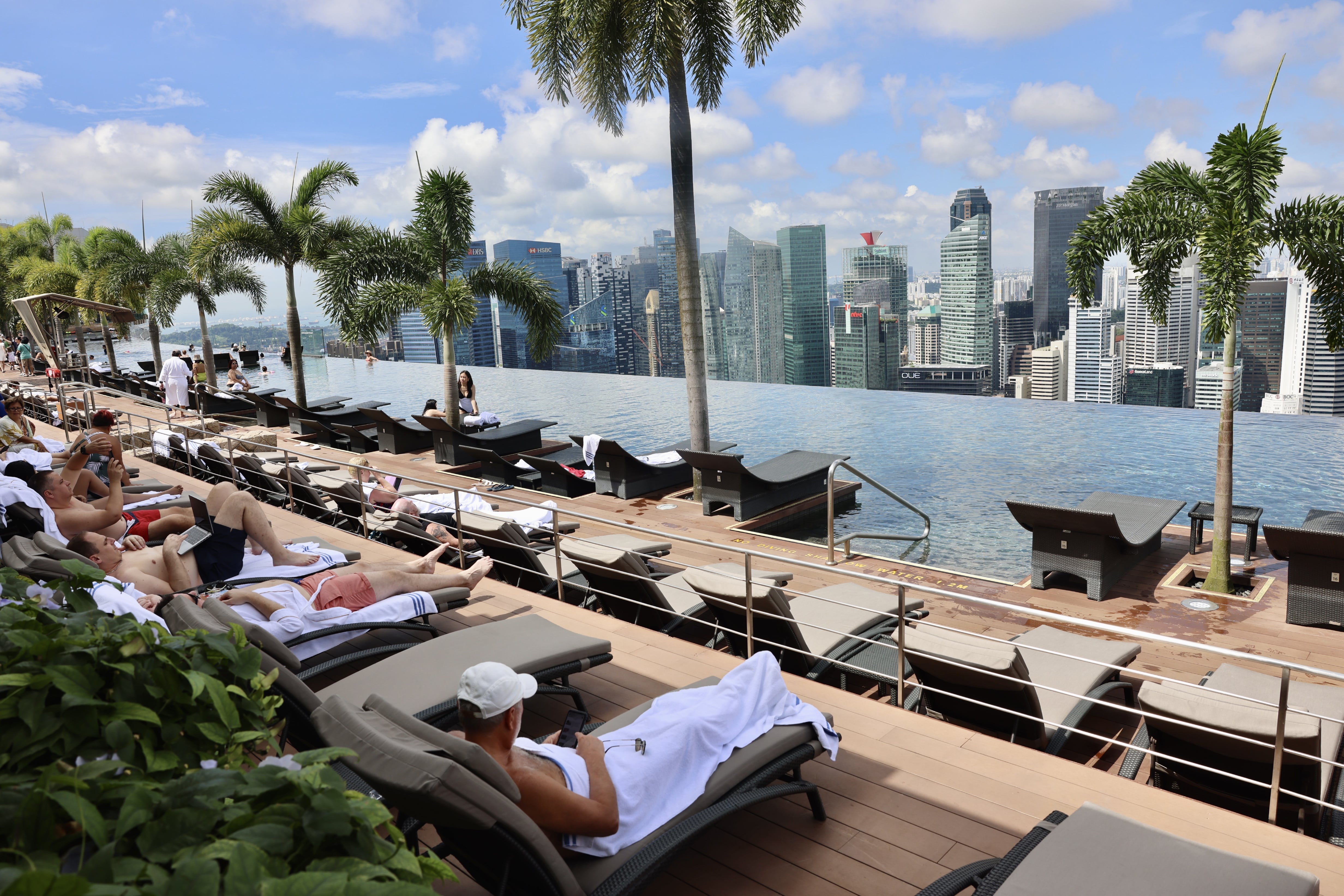 The infinity pool at Marina Bay Sands