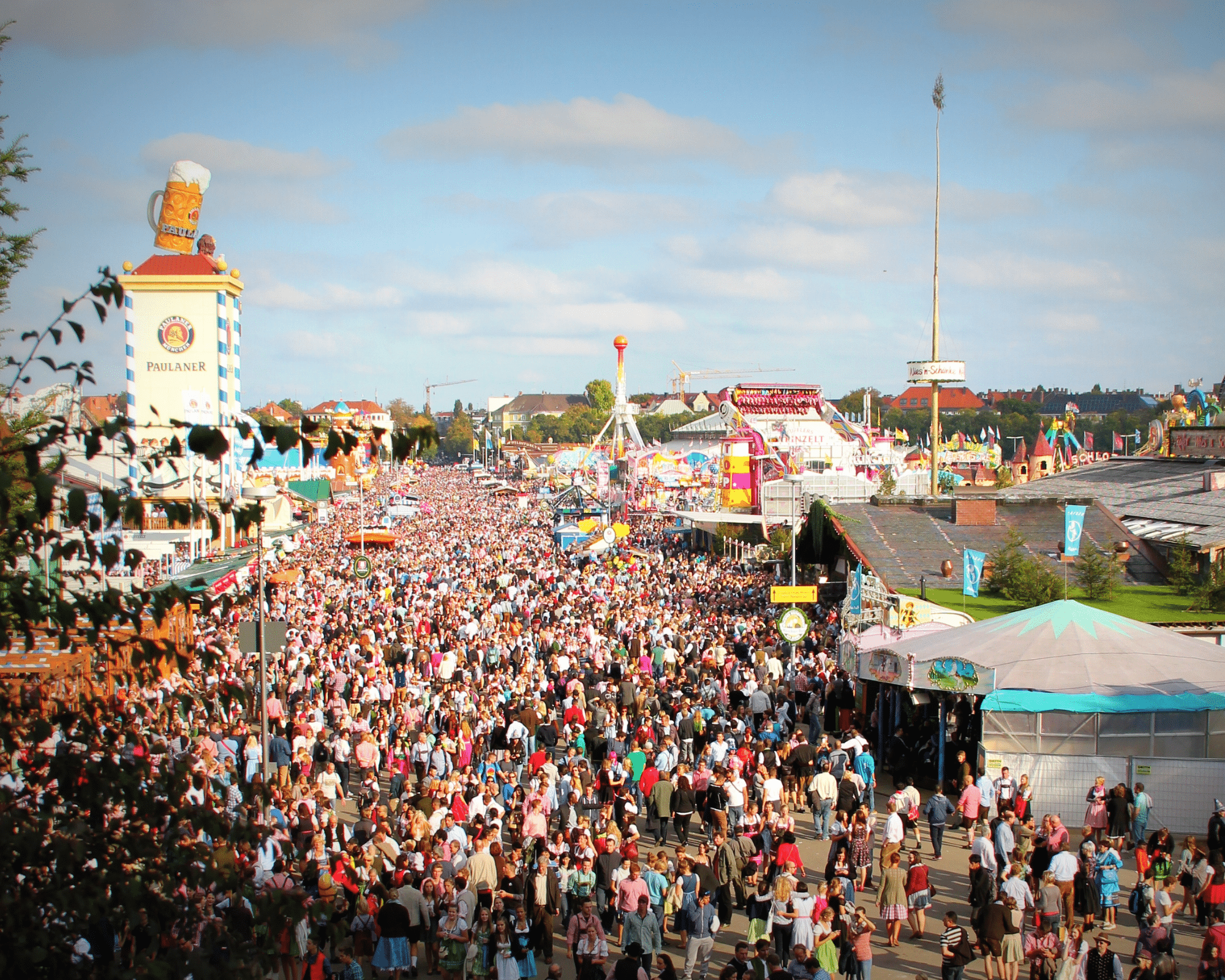 Theresienwiese during Oktoberfest.