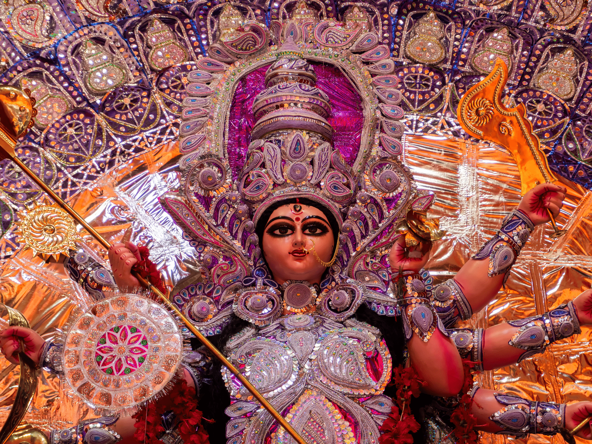Colorful decorative statue in India
